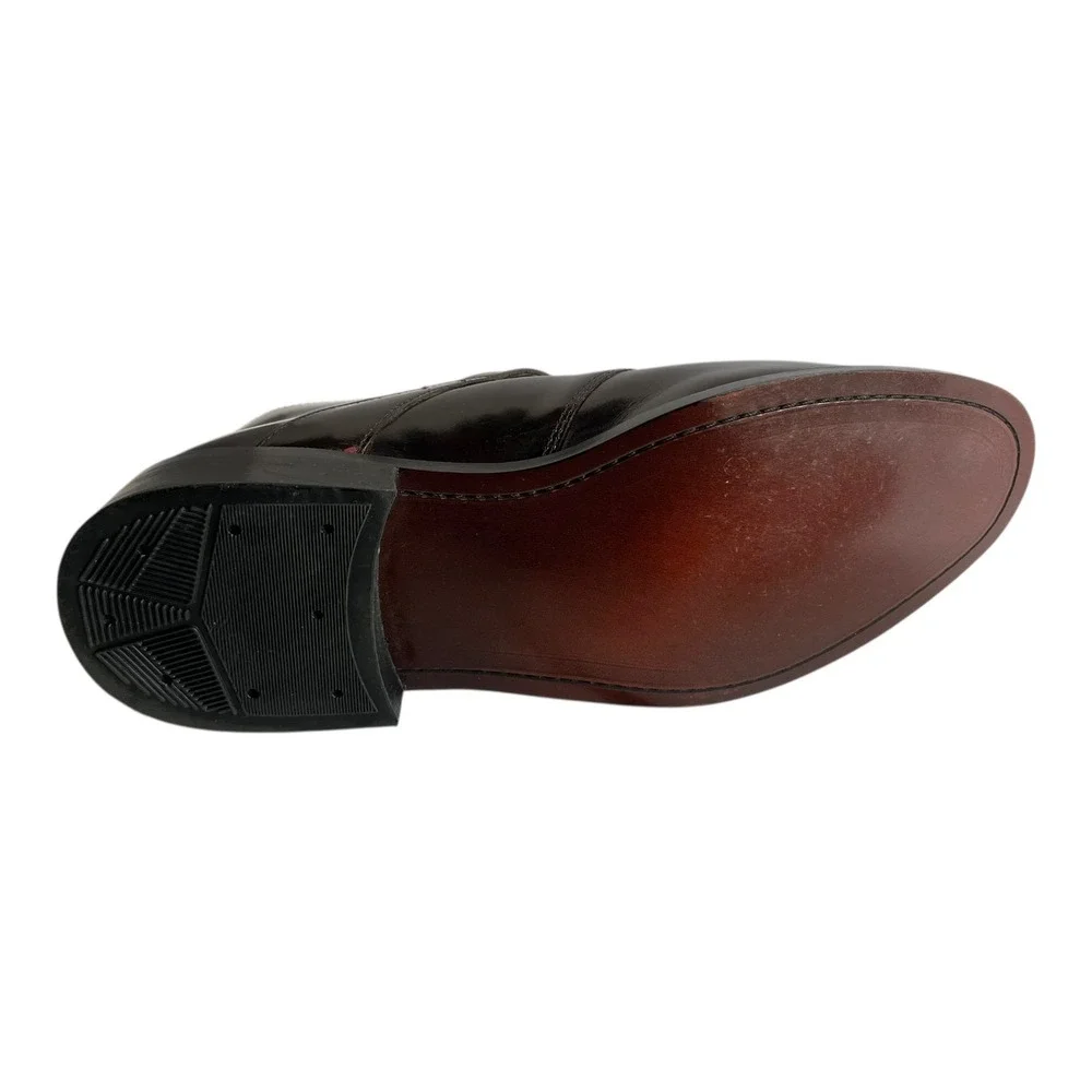 The Royal Tailor Burgundy Monk Strap Ankle Boots Men's Size 11.5 Leather